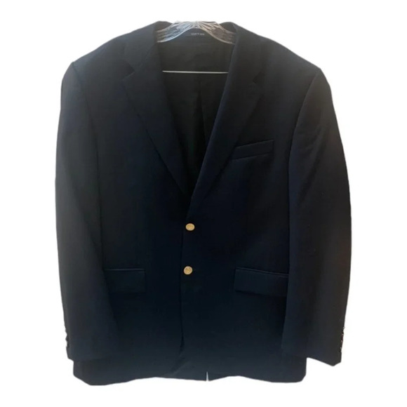 Lauren Ralph Lauren  Navy 100% Wool Blazer 42L - Picture 1 of 11